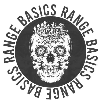MycoPunks Skull Logo with Basics Range around the outside